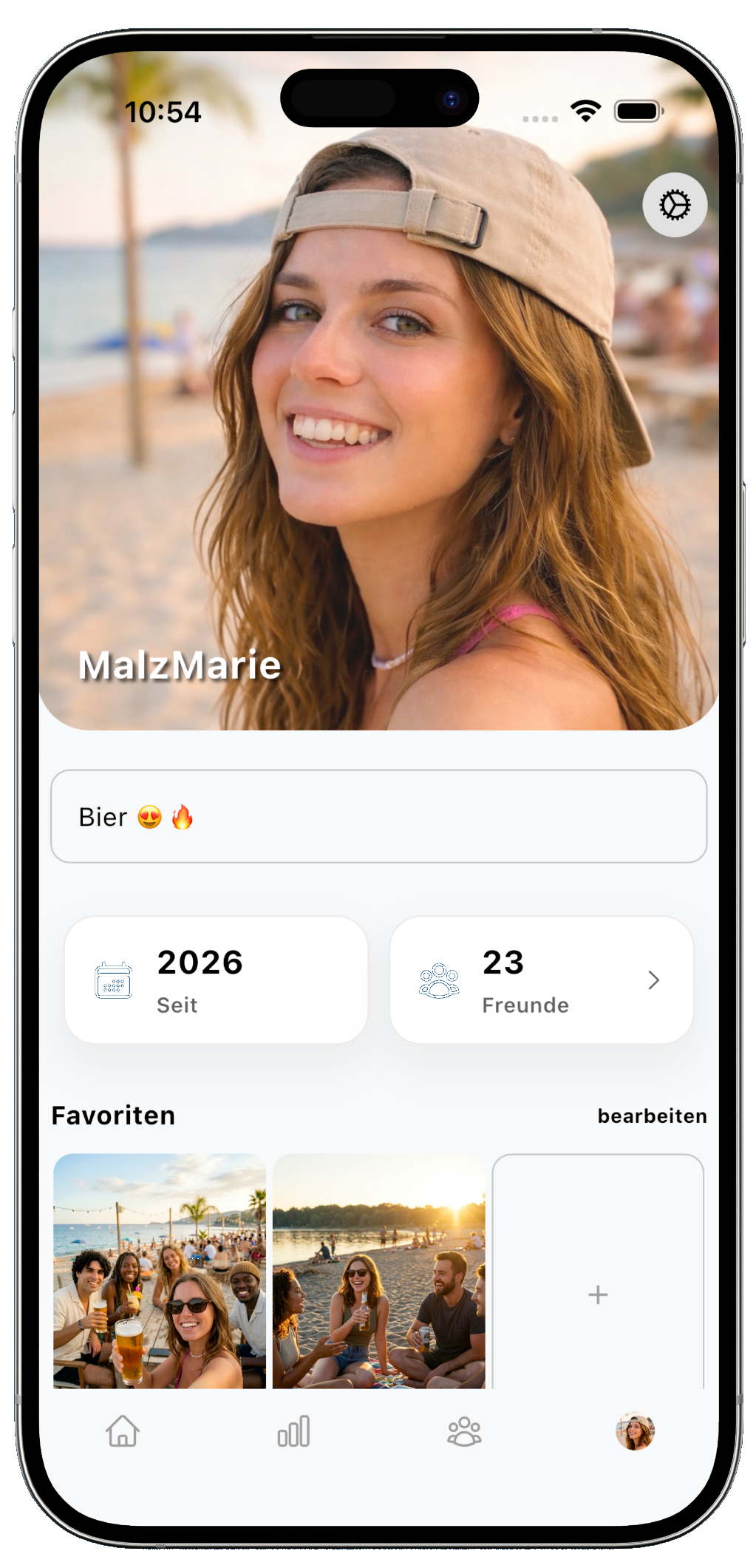 Nutzerprofil in der BeerRun App